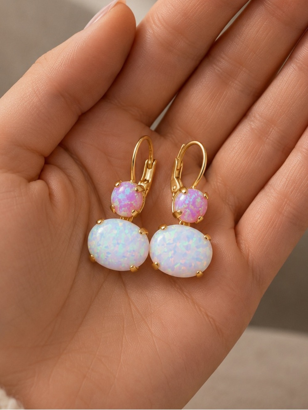 Celestia Opal Luxe Drop Earrings